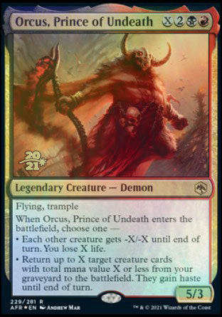 Orcus, Prince of Undeath [Dungeons & Dragons: Adventures in the Forgotten Realms Prerelease Promos] | Empire Gaming NC