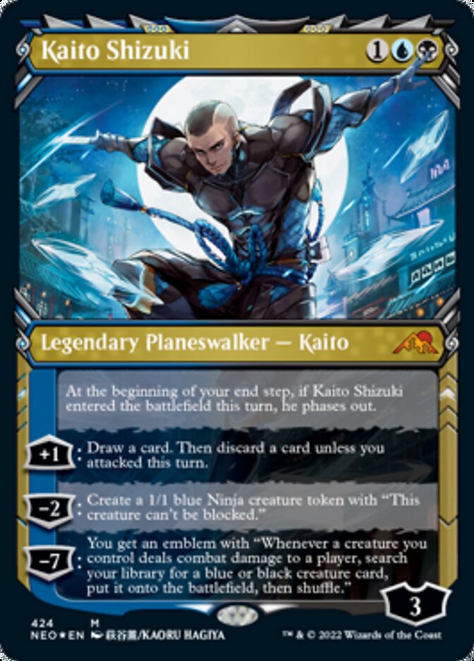 Kaito Shizuki (Showcase) (Foil Etched) [Kamigawa: Neon Dynasty] | Empire Gaming NC