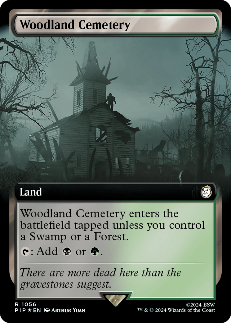 Woodland Cemetery (Extended Art) (Surge Foil) [Fallout] | Empire Gaming NC