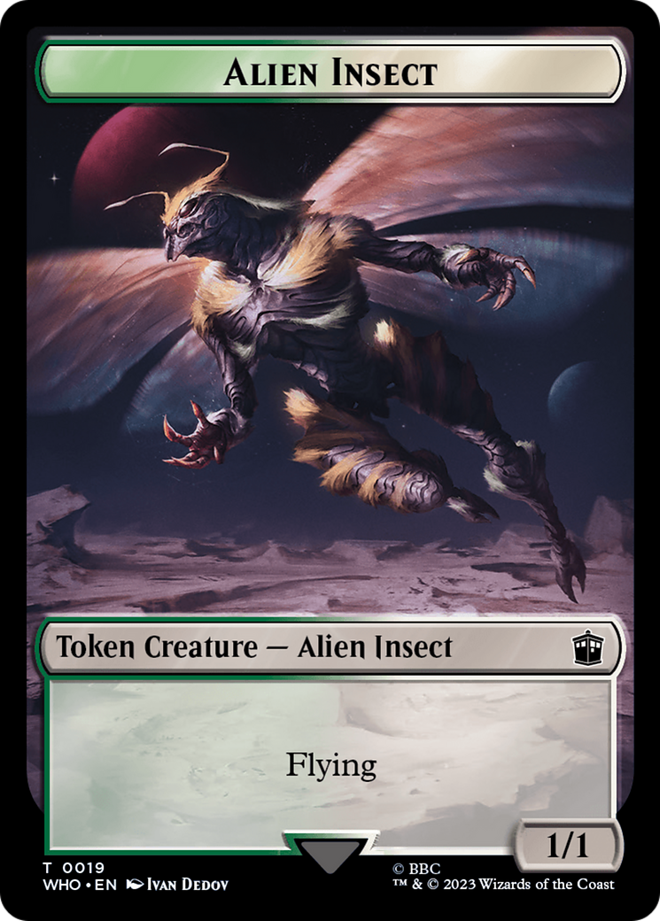 Alien Angel // Alien Insect Double-Sided Token [Doctor Who Tokens] | Empire Gaming NC