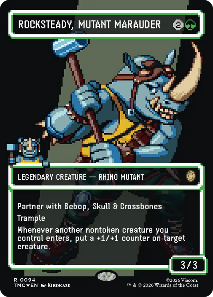 Rocksteady, Mutant Marauder (Borderless) (Surge Foil) [Teenage Mutant Ninja Turtles Commander] | Empire Gaming NC