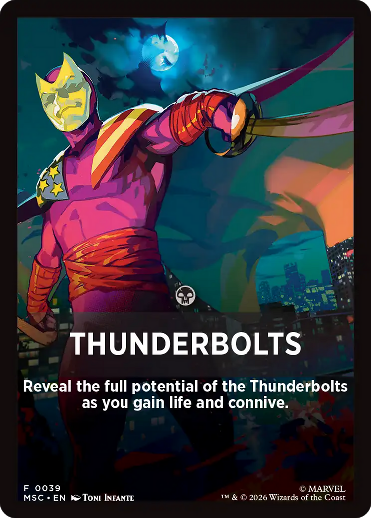 Thunderbolts Theme Card [Marvel Super Heroes Commander] | Empire Gaming NC