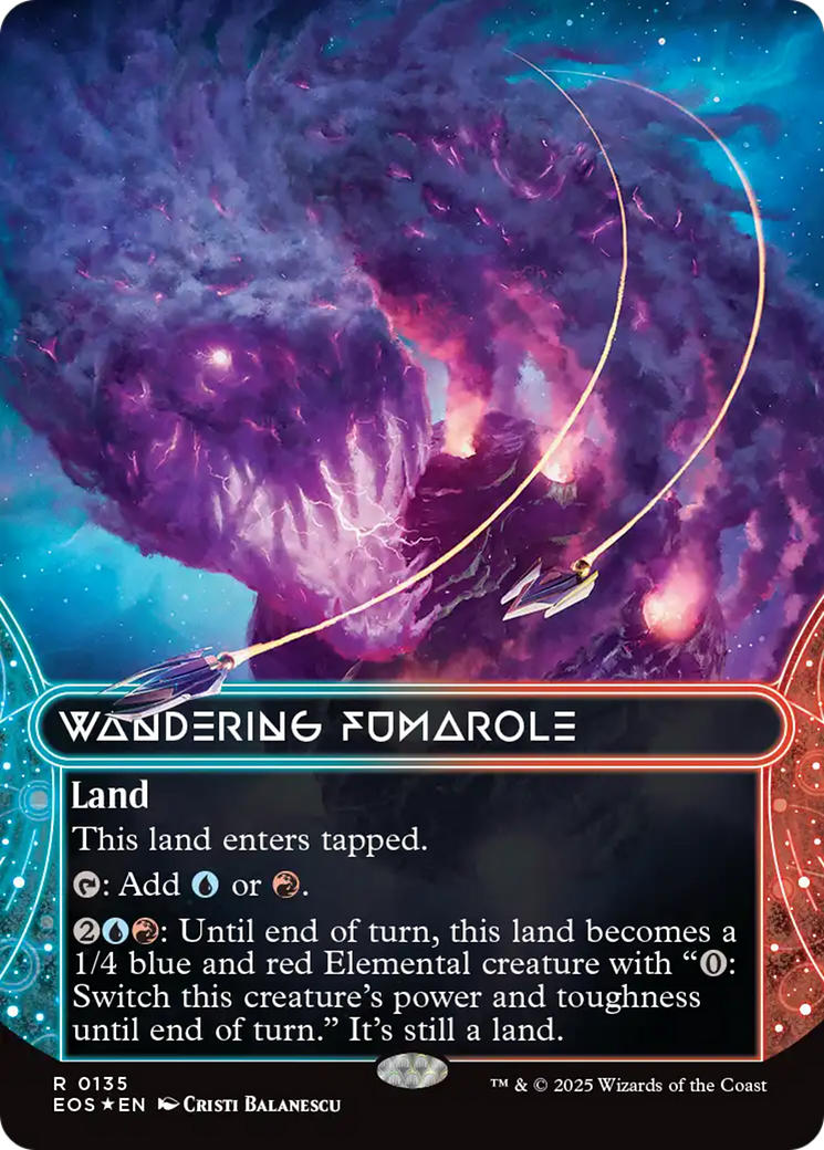 Wandering Fumarole (0135) (Borderless) (Galaxy Foil) [Edge of Eternities: Stellar Sights] | Empire Gaming NC