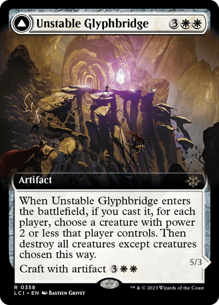 Unstable Glyphbridge // Sandswirl Wanderglyph (Extended Art) [The Lost Caverns of Ixalan] | Empire Gaming NC