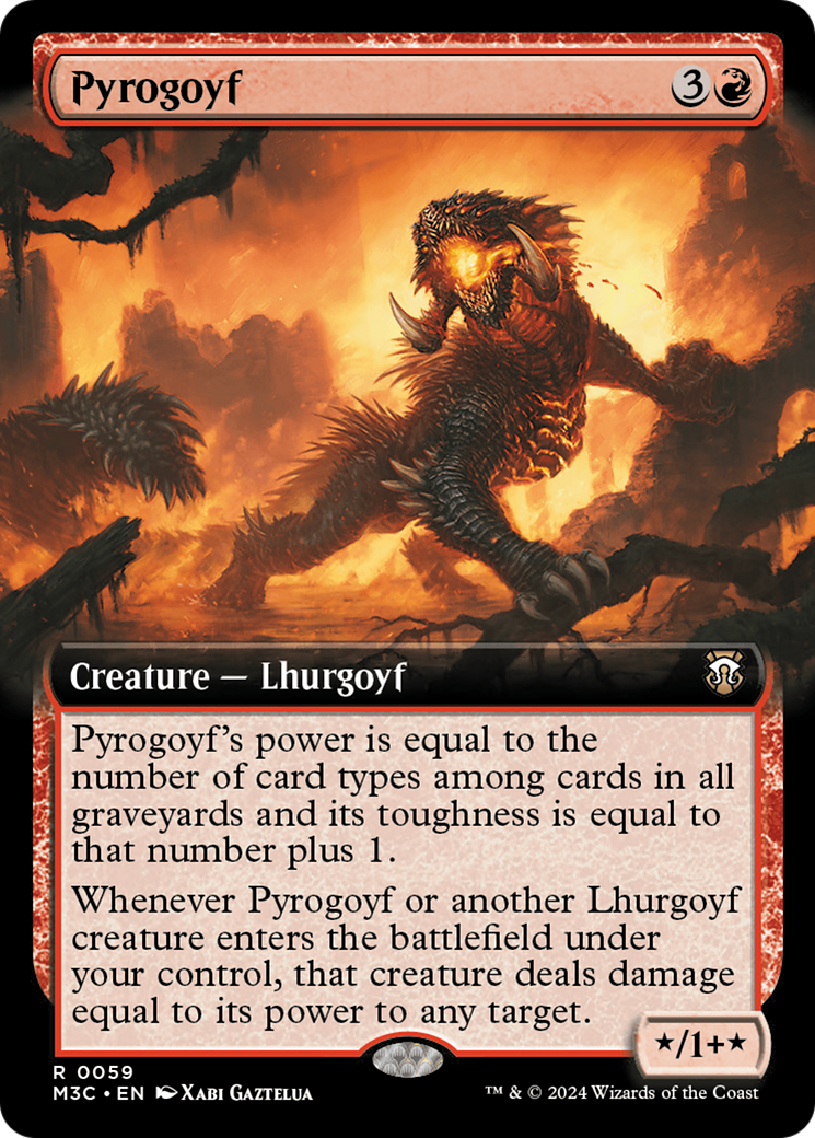 Pyrogoyf (Extended Art) [Modern Horizons 3 Commander] | Empire Gaming NC