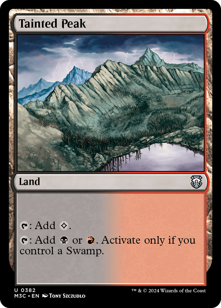 Tainted Peak (Ripple Foil) [Modern Horizons 3 Commander] | Empire Gaming NC