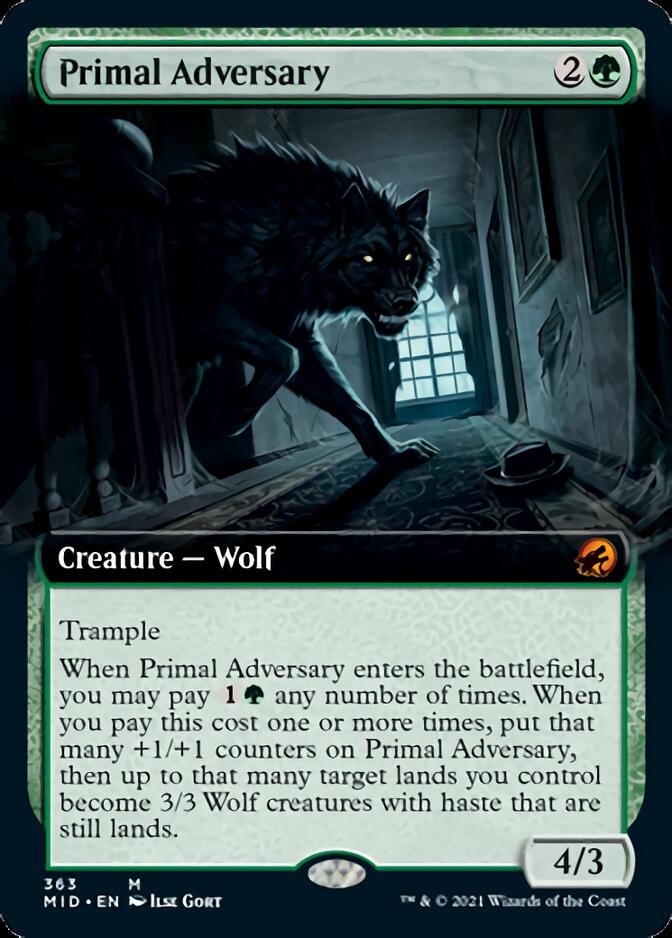 Primal Adversary (Extended Art) [Innistrad: Midnight Hunt] | Empire Gaming NC