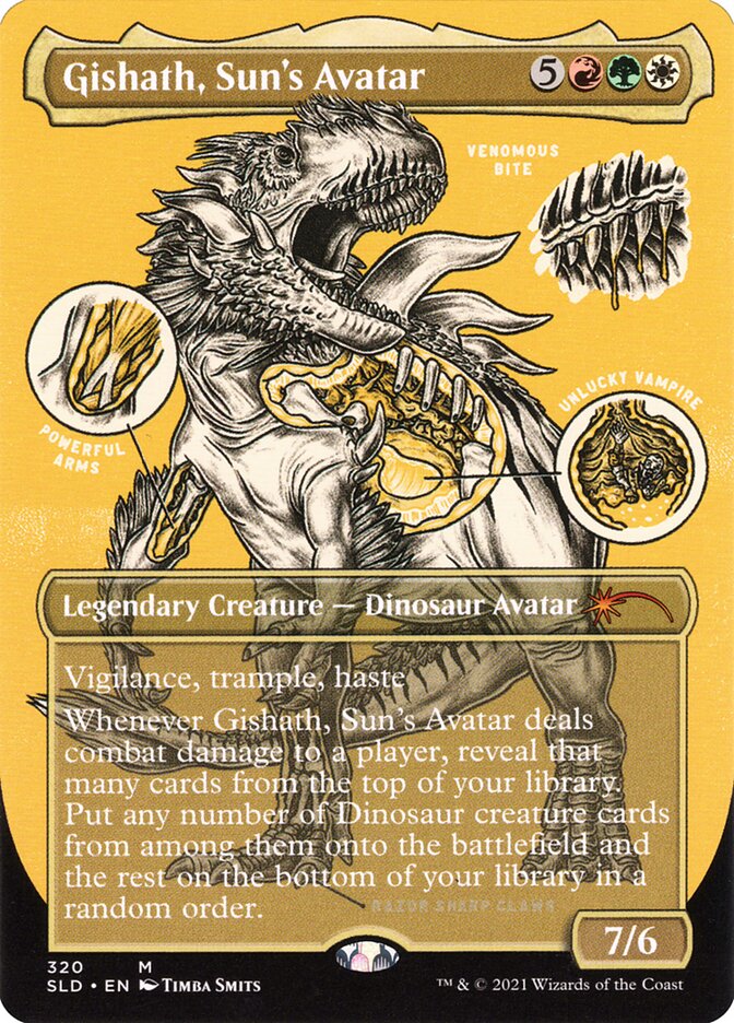 Gishath, Sun's Avatar (Borderless Foil Etched) [Secret Lair Drop Series] | Empire Gaming NC