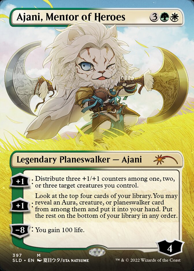 Ajani, Mentor of Heroes (Borderless) [Secret Lair Drop Series] | Empire Gaming NC