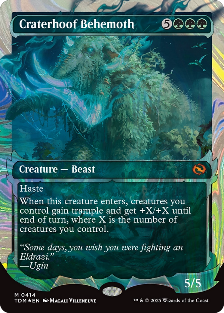 Craterhoof Behemoth (Showcase) (Halo Foil) [Tarkir: Dragonstorm] | Empire Gaming NC