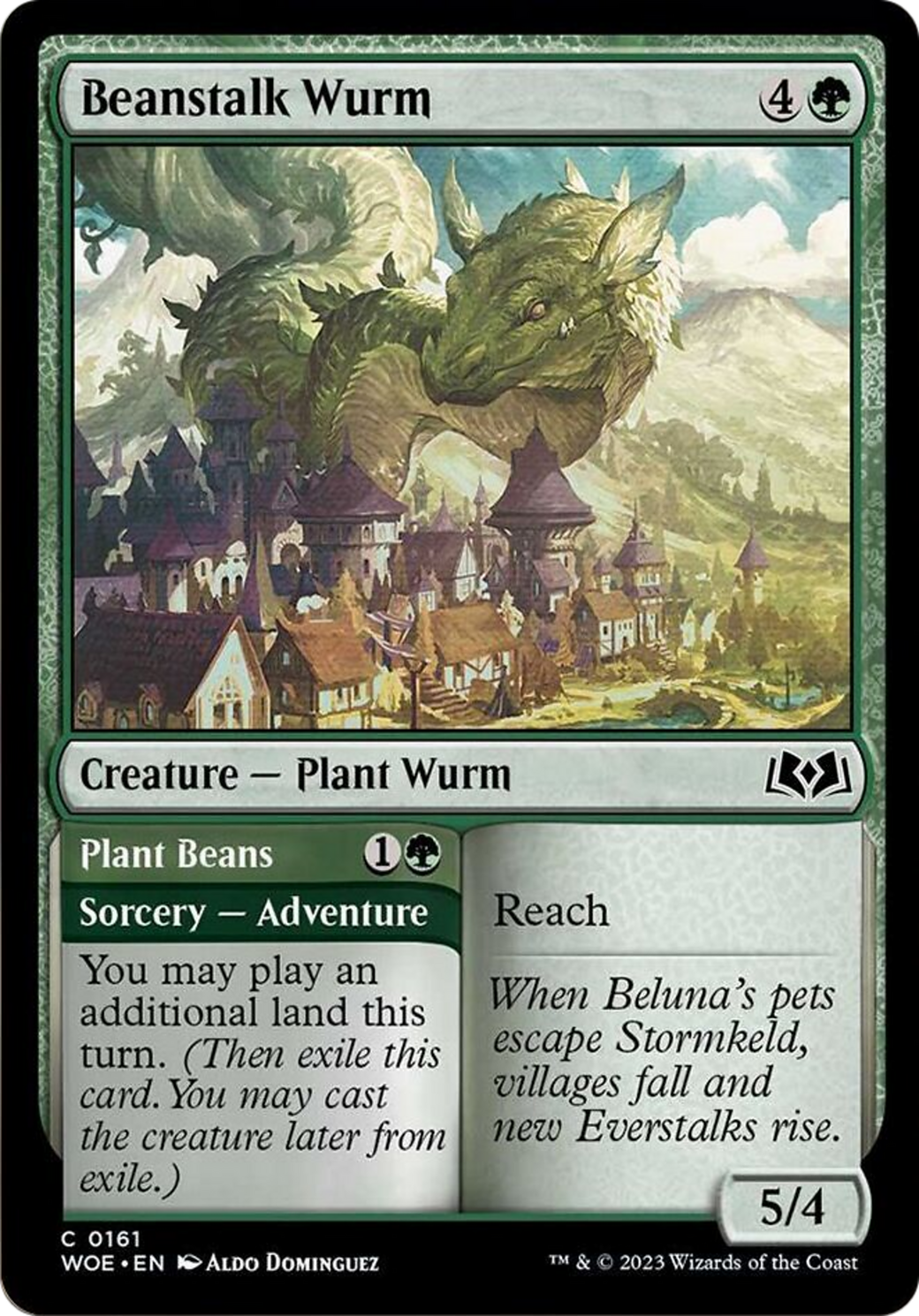 Beanstalk Wurm // Plant Beans [Wilds of Eldraine] | Empire Gaming NC