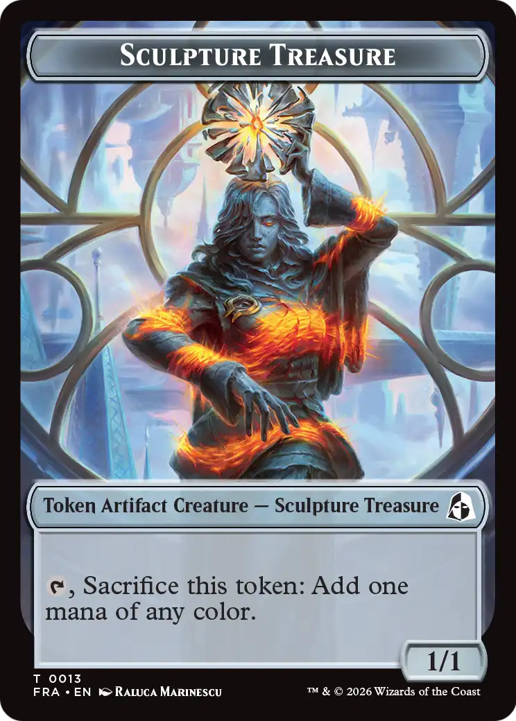 Sculpture Treasure // Beast Double-Sided Token [Reality Fracture Tokens] | Empire Gaming NC