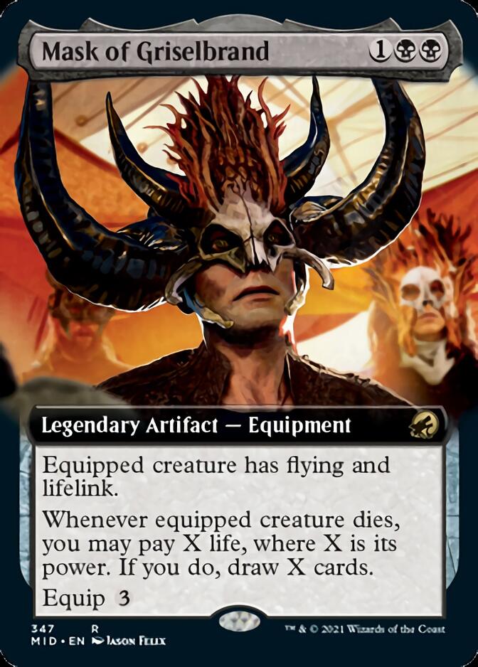 Mask of Griselbrand (Extended Art) [Innistrad: Midnight Hunt] | Empire Gaming NC
