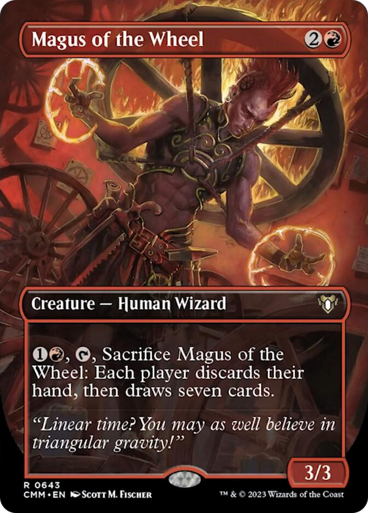 Magus of the Wheel (Borderless Alternate Art) [Commander Masters] | Empire Gaming NC