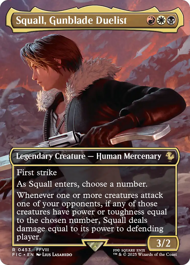 Squall, Gunblade Duelist (Borderless) [FINAL FANTASY Commander] | Empire Gaming NC