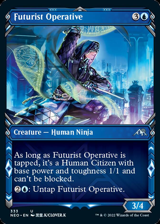 Futurist Operative (Showcase Ninja) [Kamigawa: Neon Dynasty] | Empire Gaming NC