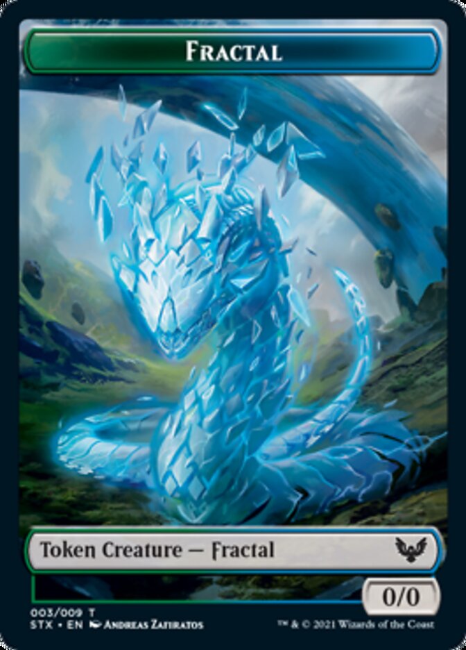 Fractal // Lukka, Wayward Bonder Emblem Double-Sided Token [Strixhaven: School of Mages Tokens] | Empire Gaming NC