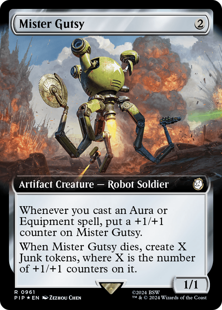 Mister Gutsy (Extended Art) (Surge Foil) [Fallout] | Empire Gaming NC