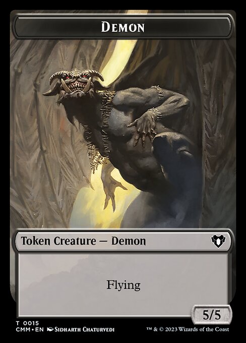 Zombie (0019) // Demon Double-Sided Token [Commander Masters Tokens] | Empire Gaming NC