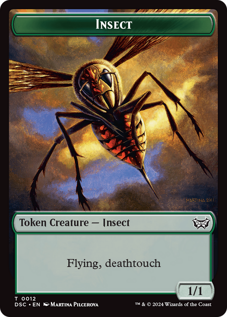 Insect (0012) // Spider Double-Sided Token [Duskmourn: House of Horror Commander Tokens] | Empire Gaming NC