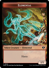 Elemental (0024) // Elf Druid Double-Sided Token [Commander Masters Tokens] | Empire Gaming NC