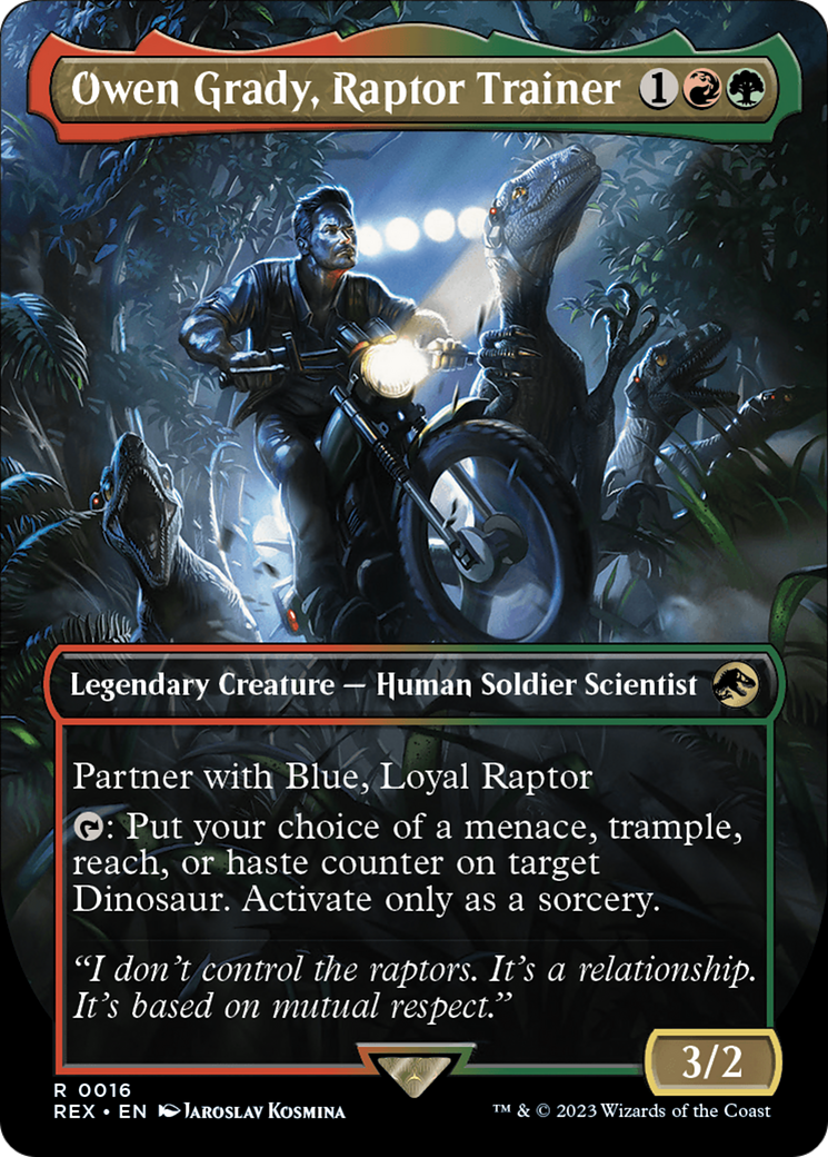 Owen Grady, Raptor Trainer (Borderless) [Jurassic World Collection] | Empire Gaming NC