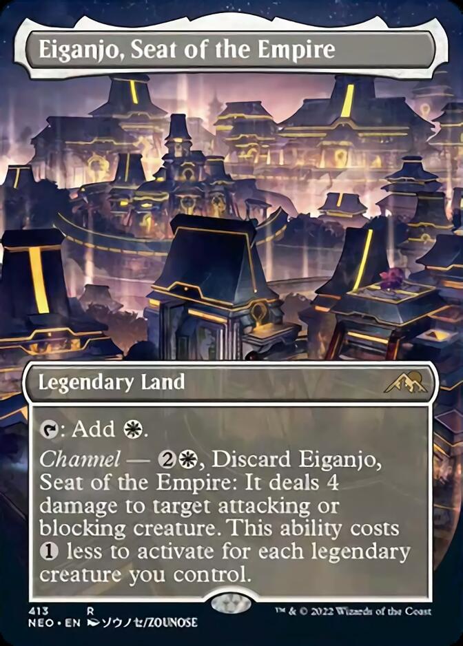 Eiganjo, Seat of the Empire (Borderless Alternate Art) [Kamigawa: Neon Dynasty] | Empire Gaming NC