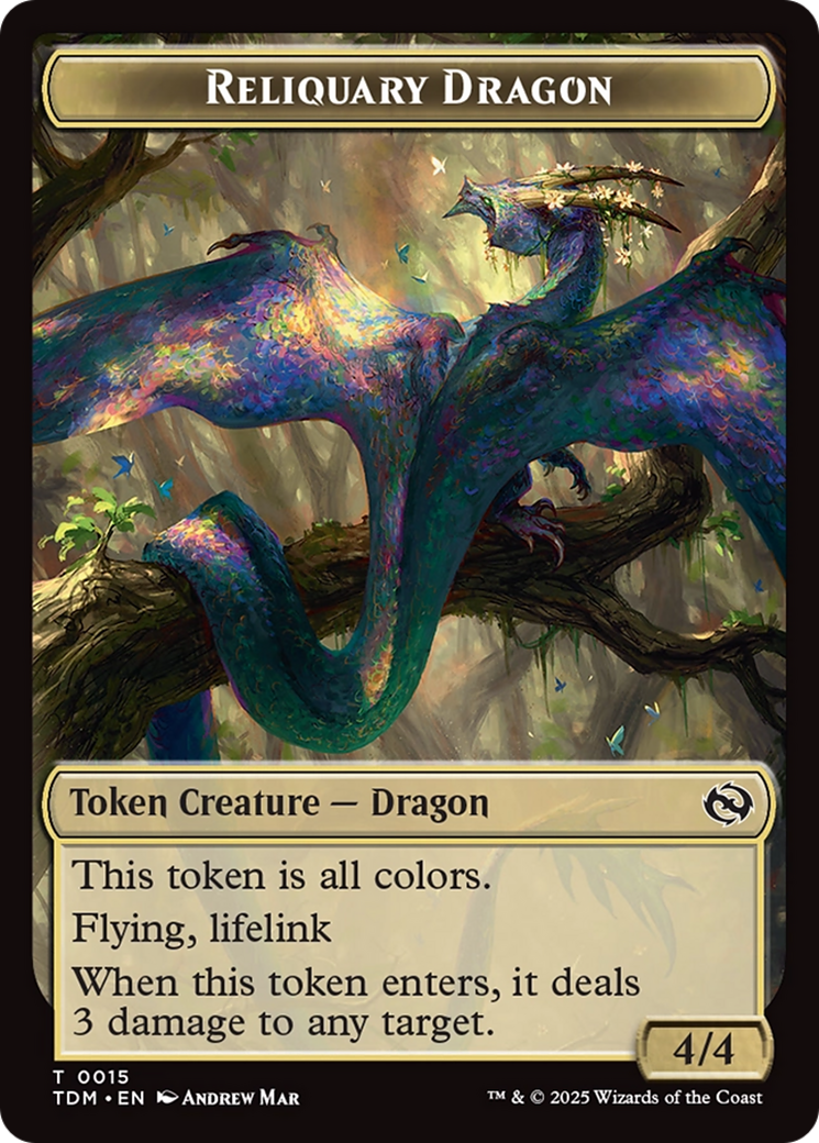 Reliquary Dragon // Dragon (0011) Double-Sided Token [Tarkir: Dragonstorm Tokens] | Empire Gaming NC