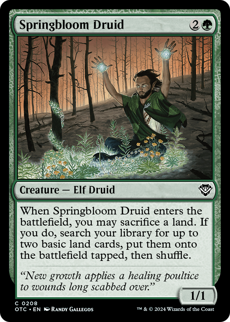 Springbloom Druid [Outlaws of Thunder Junction Commander] | Empire Gaming NC