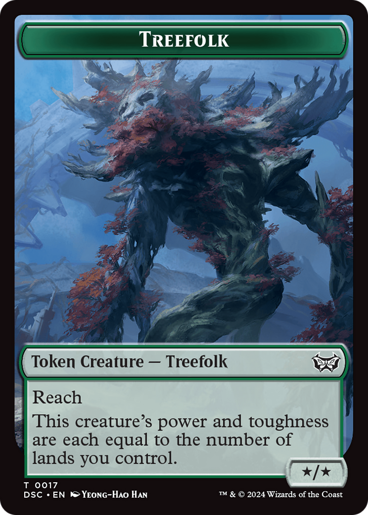 Treefolk // Spider Double-Sided Token [Duskmourn: House of Horror Commander Tokens] | Empire Gaming NC
