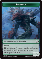 Treefolk // Spider Double-Sided Token [Duskmourn: House of Horror Commander Tokens] | Empire Gaming NC