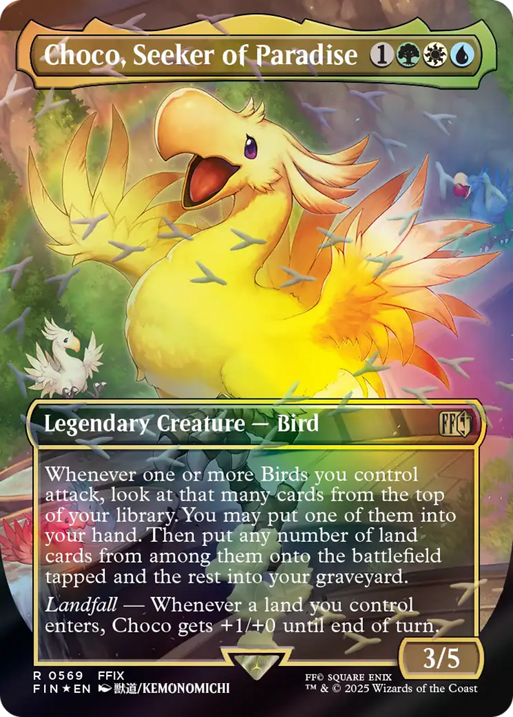 Choco, Seeker of Paradise (Borderless) (Chocobo Track Foil) [FINAL FANTASY] | Empire Gaming NC