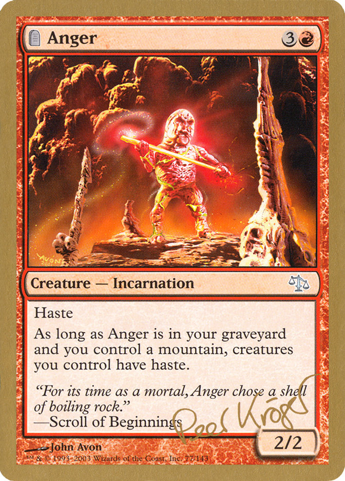 Anger (Peer Kroger) [World Championship Decks 2003] | Empire Gaming NC