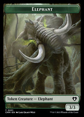 Clue // Elephant Double-Sided Token [Commander Masters Tokens] | Empire Gaming NC