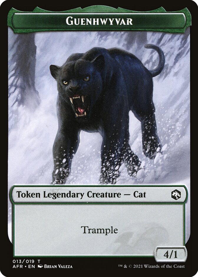 Wolf // Guenhwyvar Double-Sided Token [Dungeons & Dragons: Adventures in the Forgotten Realms Tokens] | Empire Gaming NC