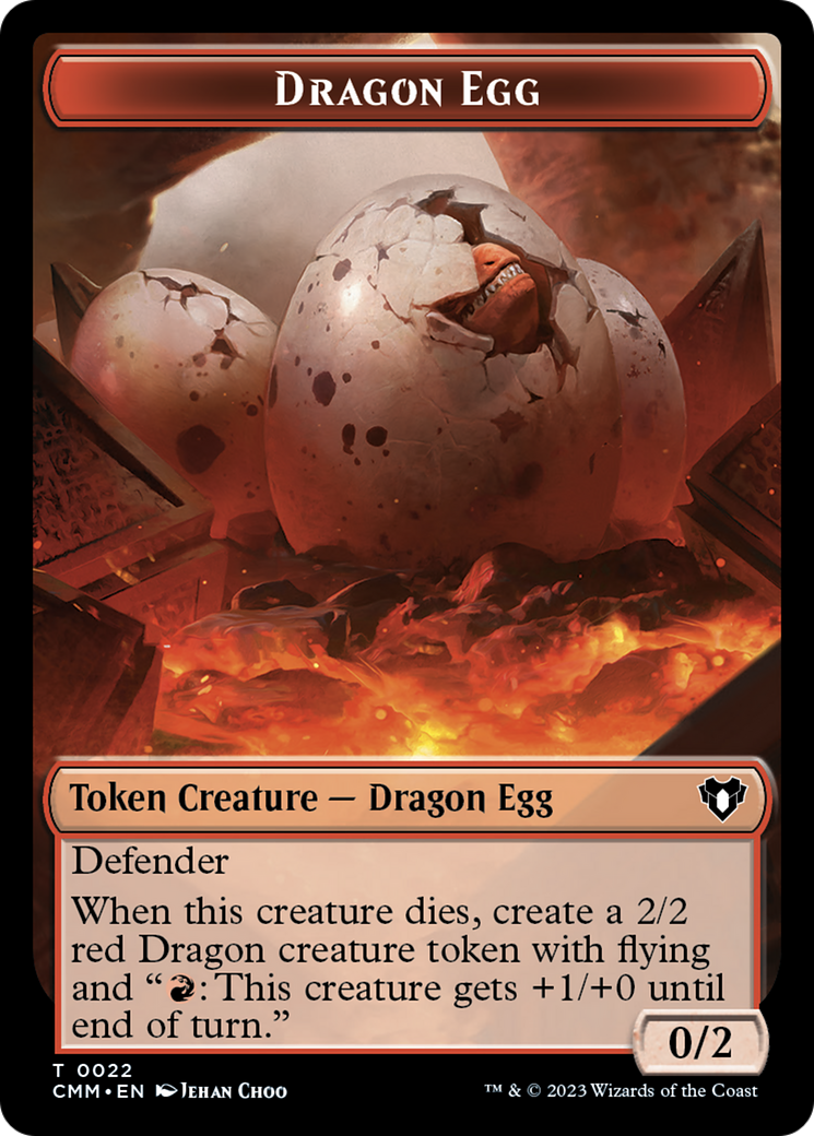 Dragon Egg Token [Commander Masters Tokens] | Empire Gaming NC