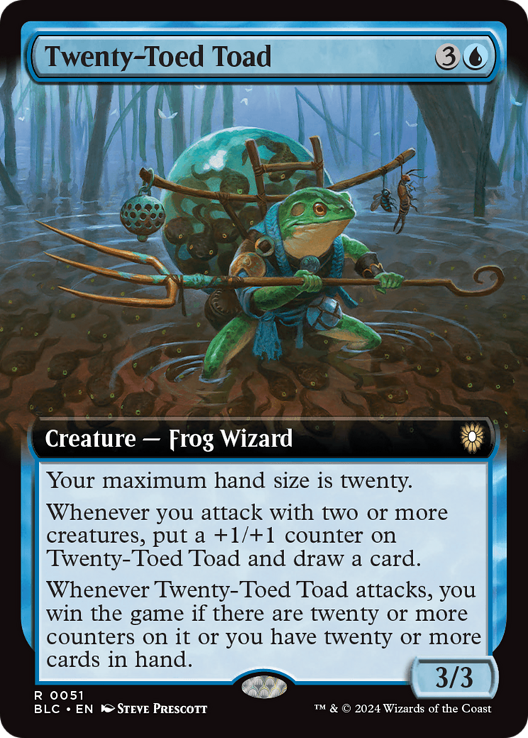 Twenty-Toed Toad (Extended Art) [Bloomburrow Commander] | Empire Gaming NC