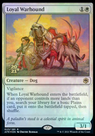 Loyal Warhound [Dungeons & Dragons: Adventures in the Forgotten Realms Prerelease Promos] | Empire Gaming NC