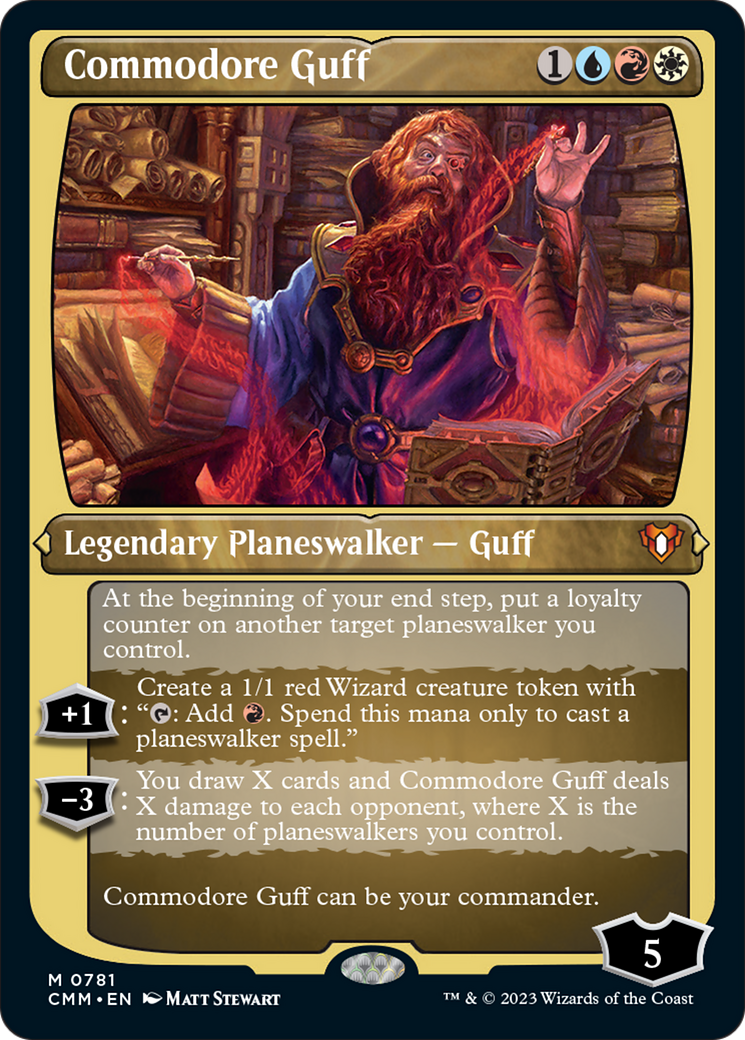 Commodore Guff (Display Commander) (Foil Etched) [Commander Masters] | Empire Gaming NC