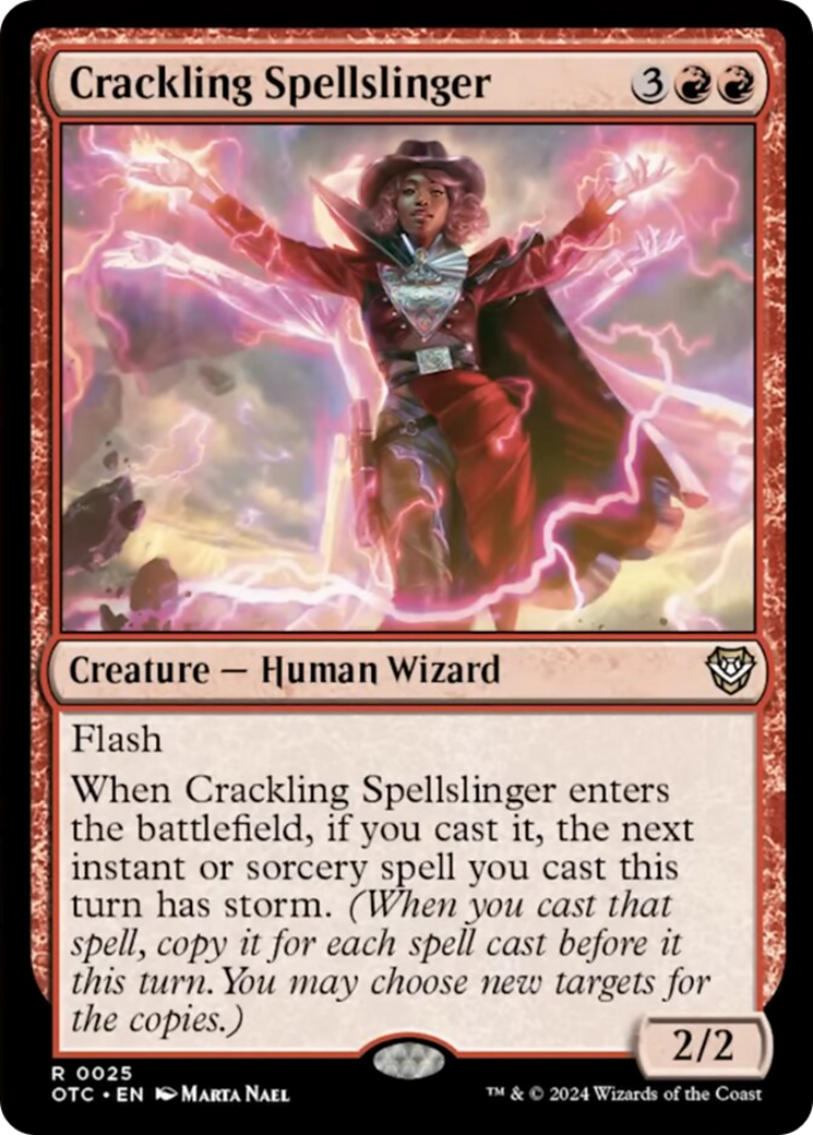 Crackling Spellslinger [Outlaws of Thunder Junction Commander] | Empire Gaming NC