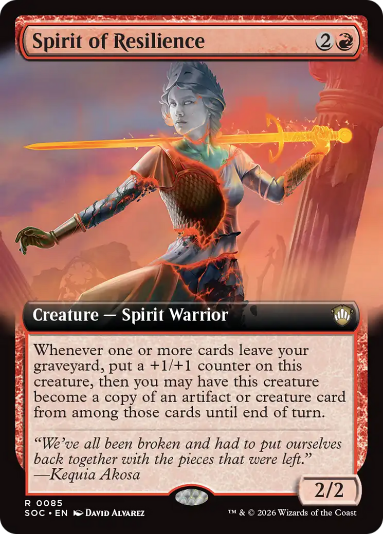 Spirit of Resilience (Extended Art) [Secrets of Strixhaven Commander] | Empire Gaming NC