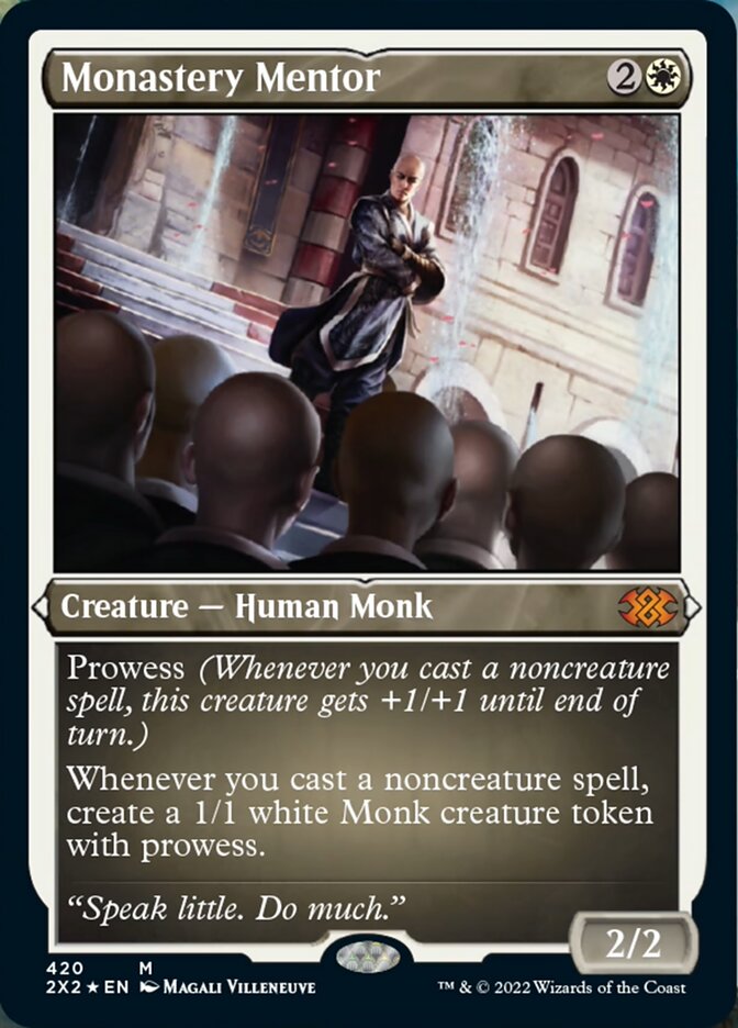 Monastery Mentor (Foil Etched) [Double Masters 2022] | Empire Gaming NC