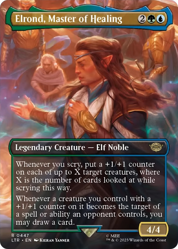 Elrond, Master of Healing (Borderless Alternate Art) [The Lord of the Rings: Tales of Middle-Earth] | Empire Gaming NC