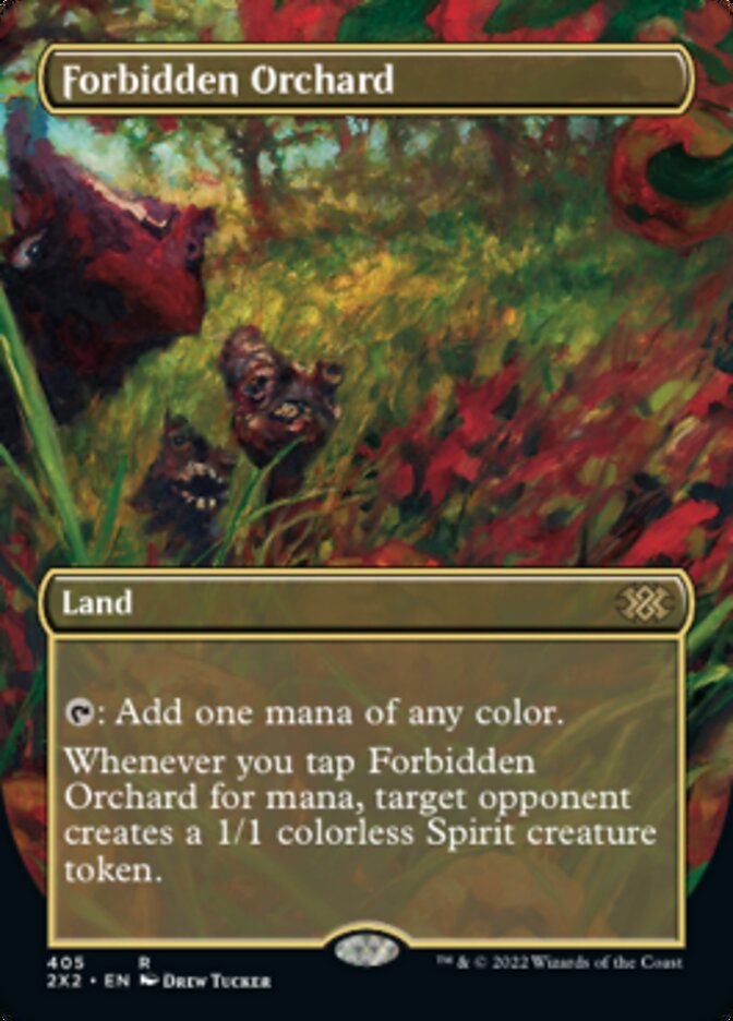 Forbidden Orchard (Borderless Alternate Art) [Double Masters 2022] | Empire Gaming NC