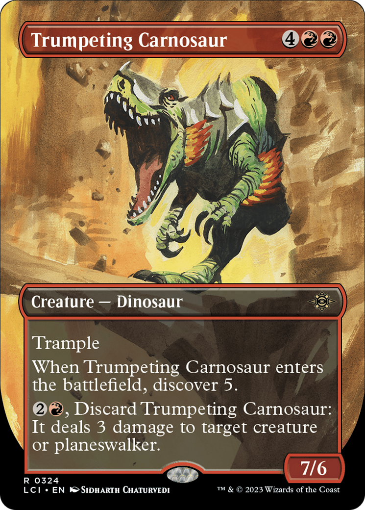 Trumpeting Carnosaur (Borderless) [The Lost Caverns of Ixalan] | Empire Gaming NC