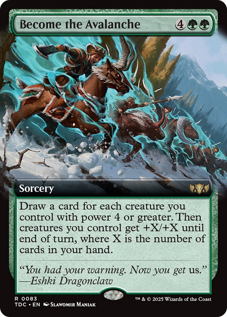 Become the Avalanche (Extended Art) [Tarkir: Dragonstorm Commander] | Empire Gaming NC
