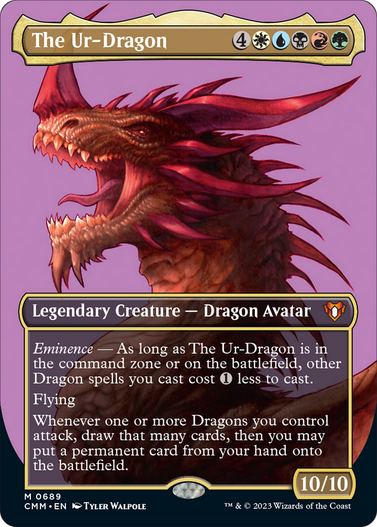 The Ur-Dragon (Borderless Profile) [Commander Masters] | Empire Gaming NC