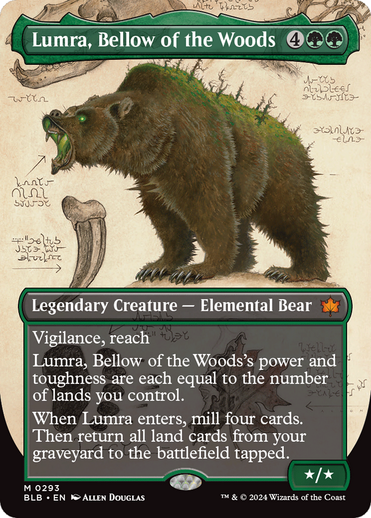 Lumra, Bellow of the Woods (Borderless) (0293) [Bloomburrow] | Empire Gaming NC