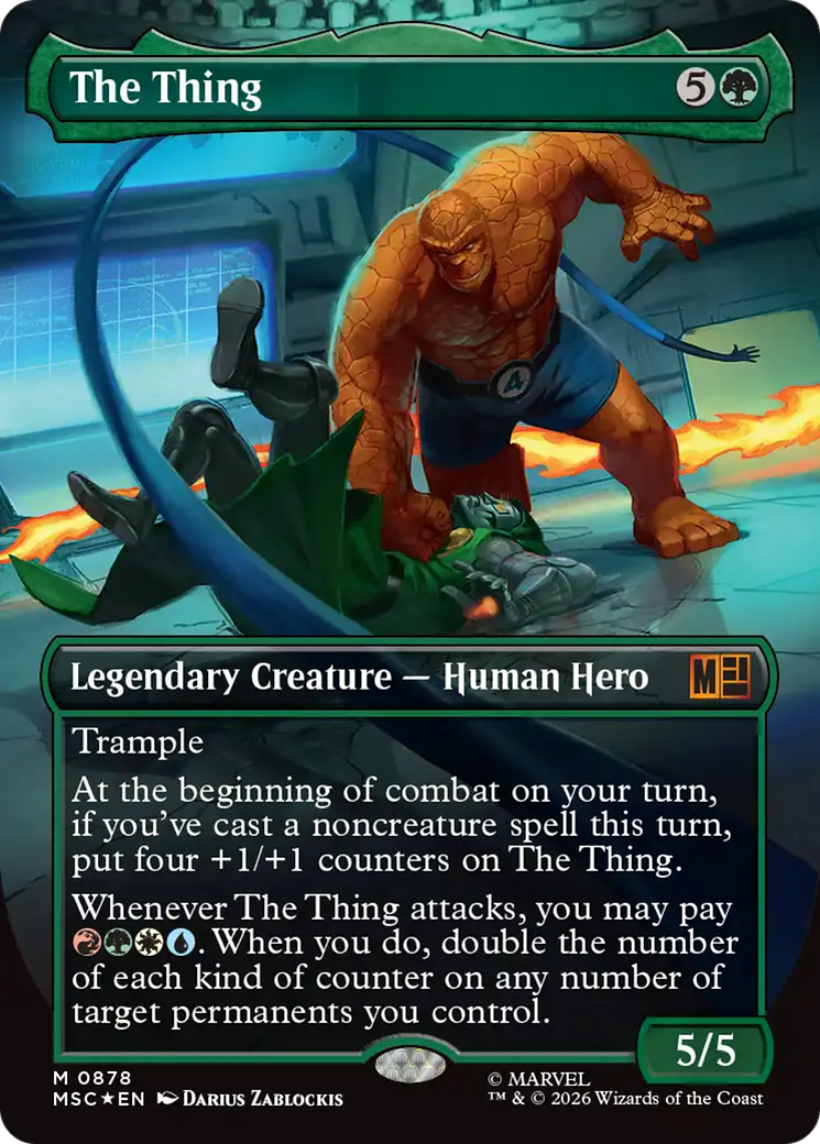 The Thing (Borderless) (Surge Foil) [Marvel Super Heroes Commander] | Empire Gaming NC