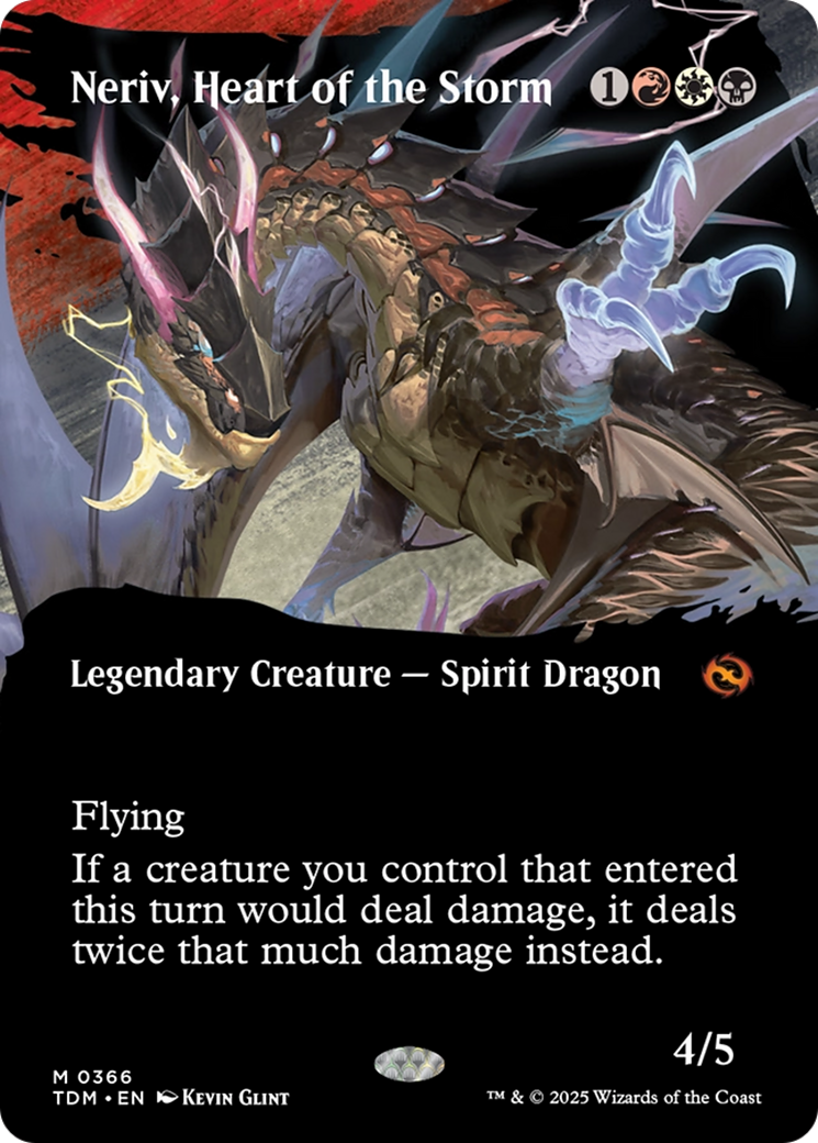 Neriv, Heart of the Storm (Borderless) [Tarkir: Dragonstorm] | Empire Gaming NC
